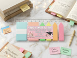 Ruler study smart sticker tabs- pink