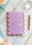 pink curvy study planner