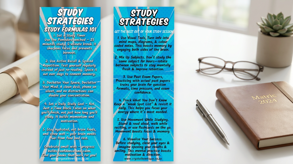 Motivational study strategy cards