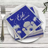 Silver Crescent Eid Serviette