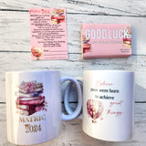 Believe you were born to achieve great things - pink mug