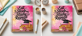 Eat sleep study repeat notebook pink