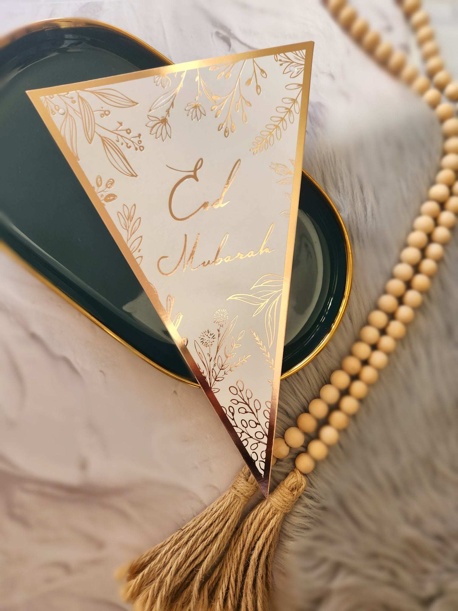 Rose Gold Triangle Eid Banner