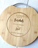 Love & Barakah Circular Monogram Wooden Board