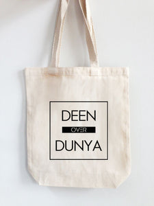 Deen ove Dunya Tote Bag
