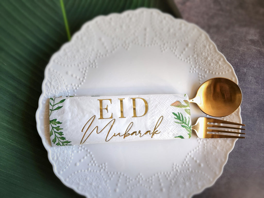 Eid Mubarak Tropical Serviette