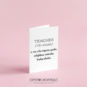 Teacher Noun Greeting Card