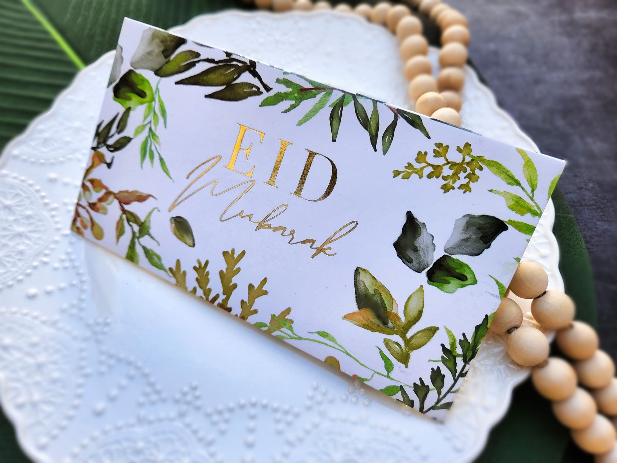 Tropical Gold Eid Envelope