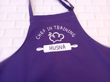 Chef in training apron