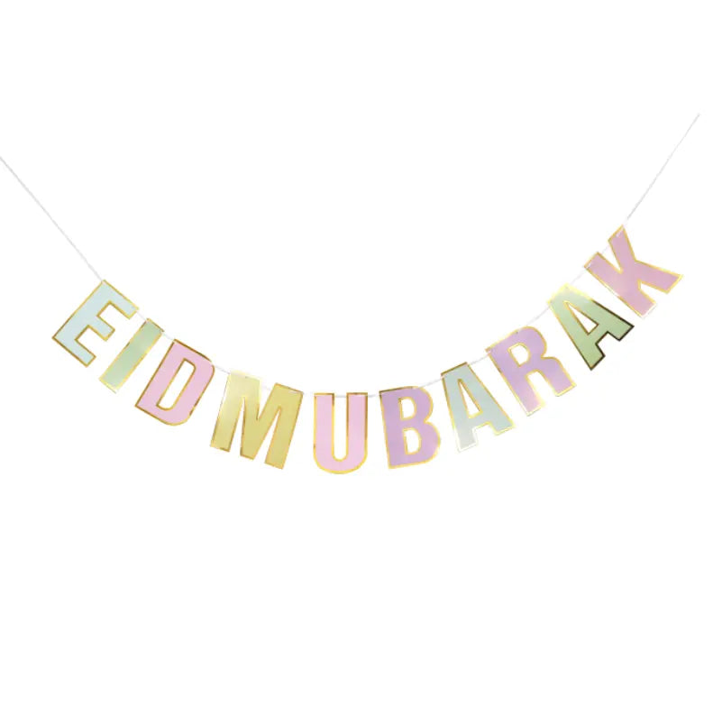 Eid Mubarak Banner- Pastel Water Colour