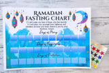 Ramadan Fasting chart including stars