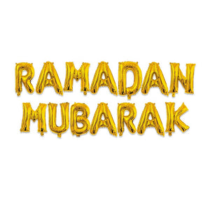 Ramadan Gold Foil Balloon Banner