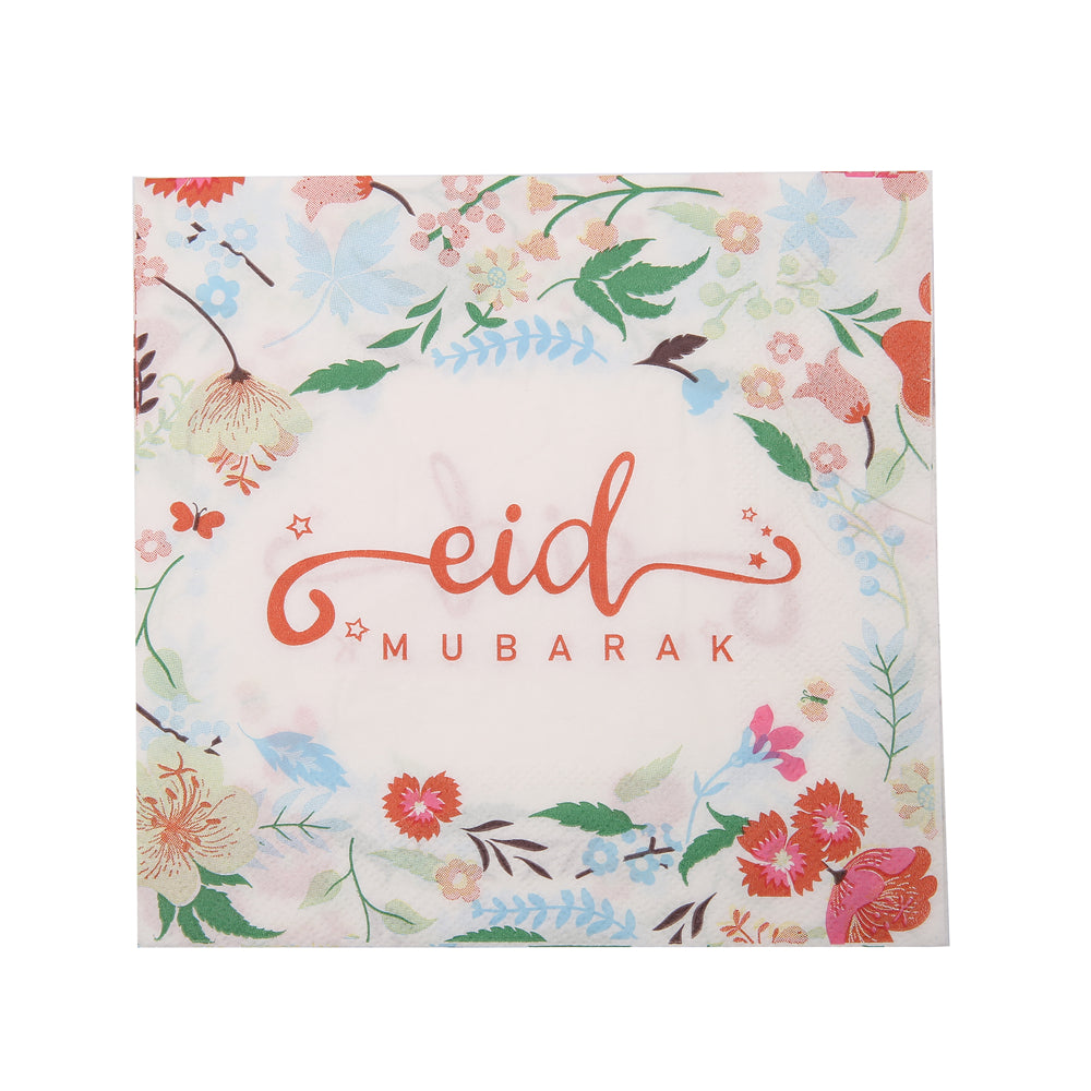 Eid Mubarak Floral Serviette